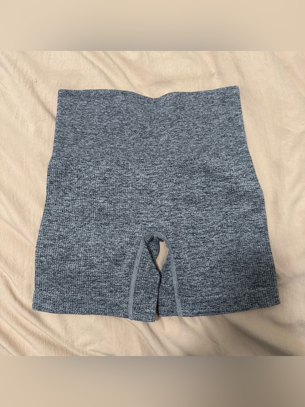 Colsie High-Waist Ribbed Shorts in Gray